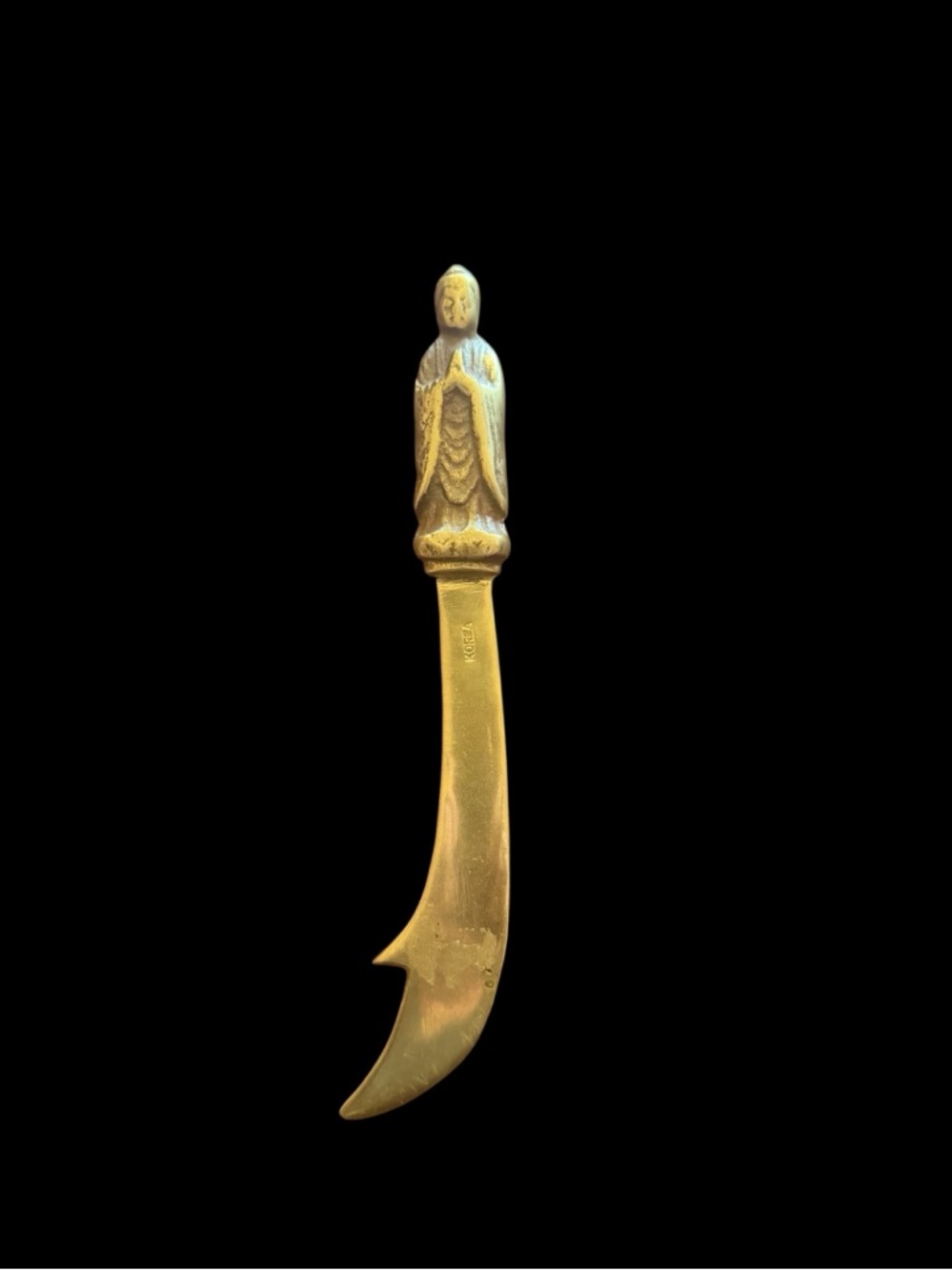 Brass Vintage Buddha Letter Opener 7” Korea